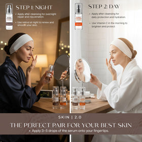 Skin 2.0 Serum back view with ingredient list