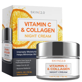 Skin 2.0 Vitamin C & Collagen Night Cream front view with packaging