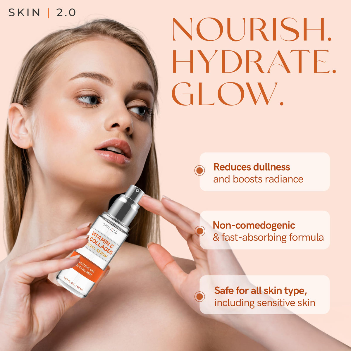 Skin 2.0 Vitamin C Serum application demonstration