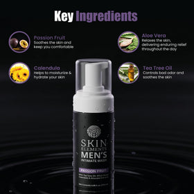 Skin Elements Foaming Men’s Intimate Wash Passion Fruit side view