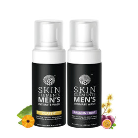 Skin Elements Men's Intimate Wash Combo pack of 2 with Tea Tree Oil and Passion Fruit