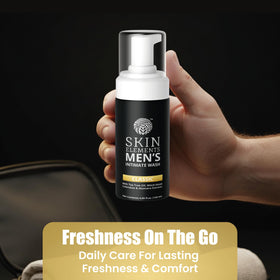 Skin Elements Men’s Intimate Wash side view showing packaging