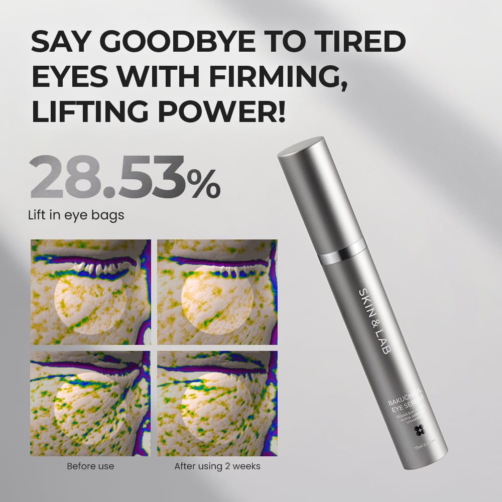 SKIN & LAB Bakuchiol Eye Serum application around the eyes