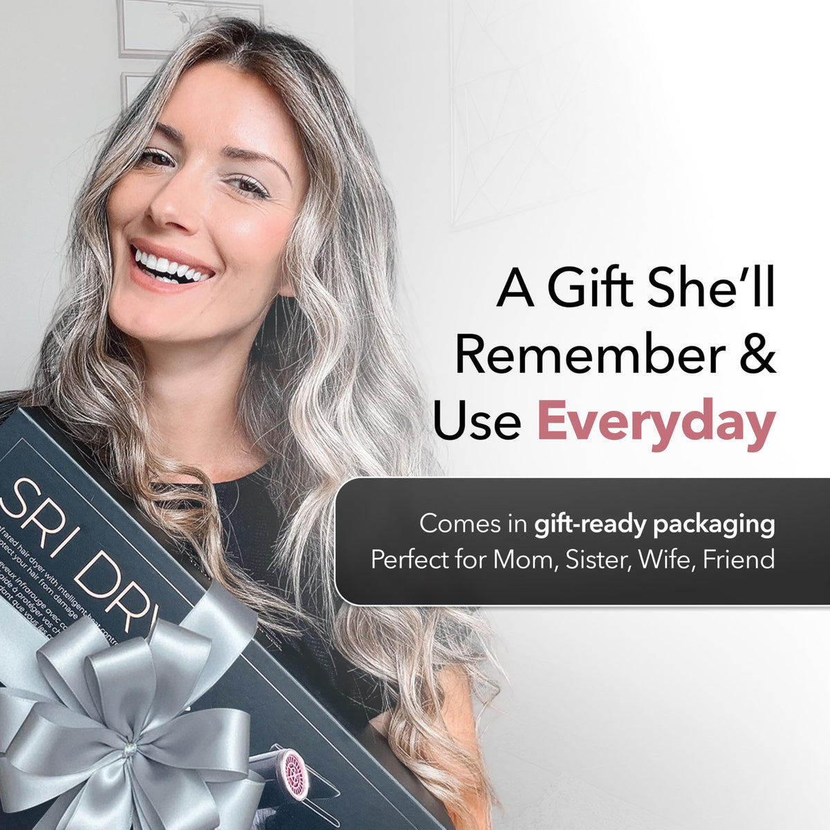 Skin Research Institute DryQ Smart Hair Dryer in a travel setting