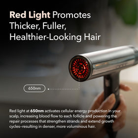 Skin Research Institute DryQ Smart Hair Dryer in use