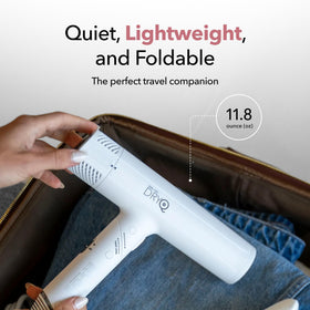 Skin Research Institute DryQ Smart Hair Dryer showcasing quiet operation