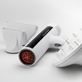 Skin Research Institute DryQ Smart Hair Dryer side view showing controls