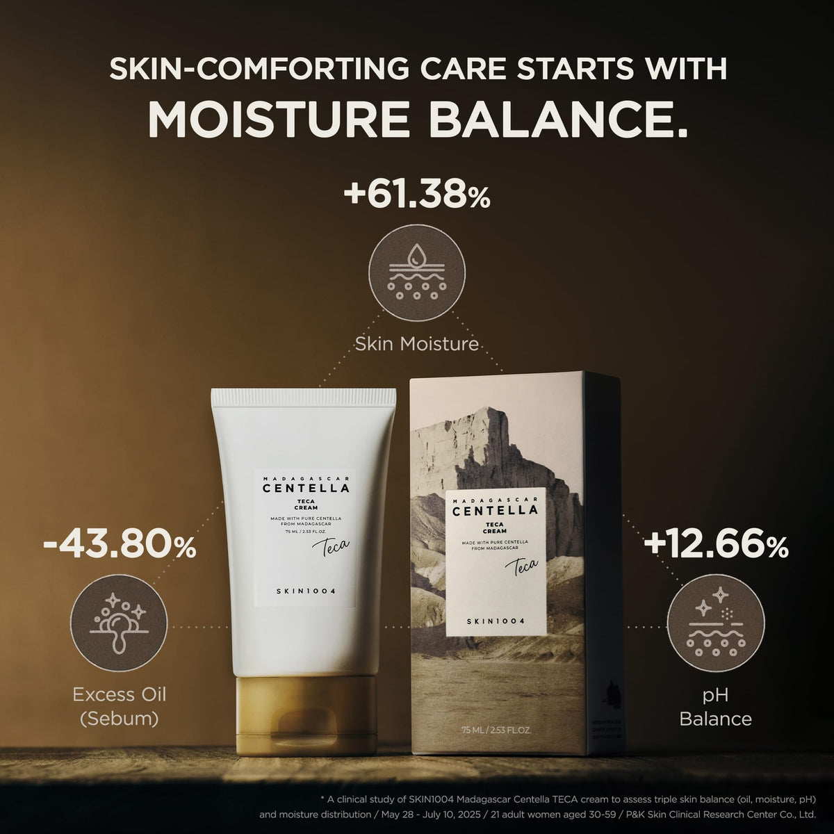 SKIN1004 Centella TECA Cream in skincare routine layout