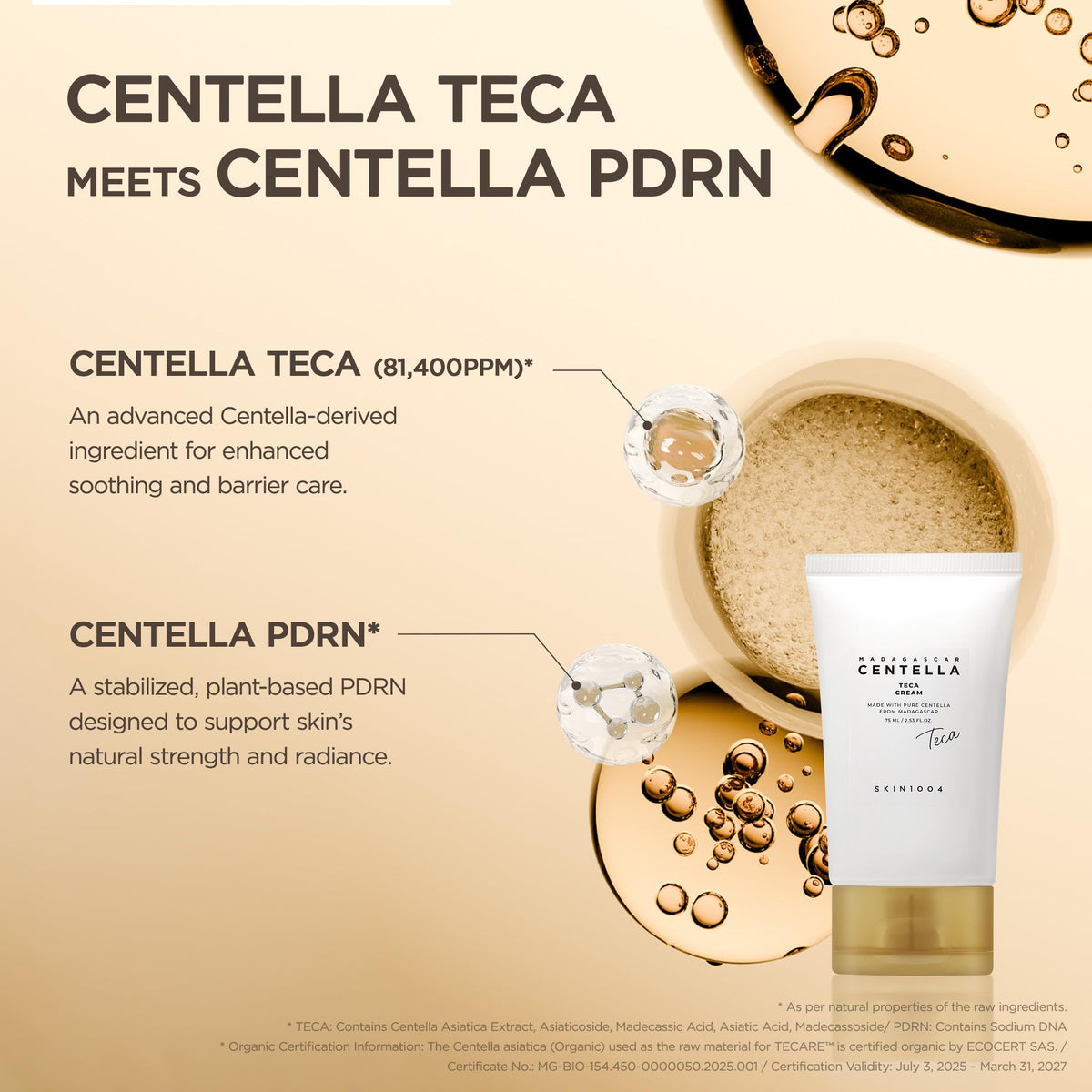 SKIN1004 Centella TECA Cream with natural ingredients