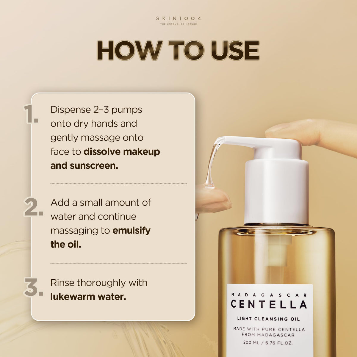 SKIN1004 cleansing oil with plant ingredients