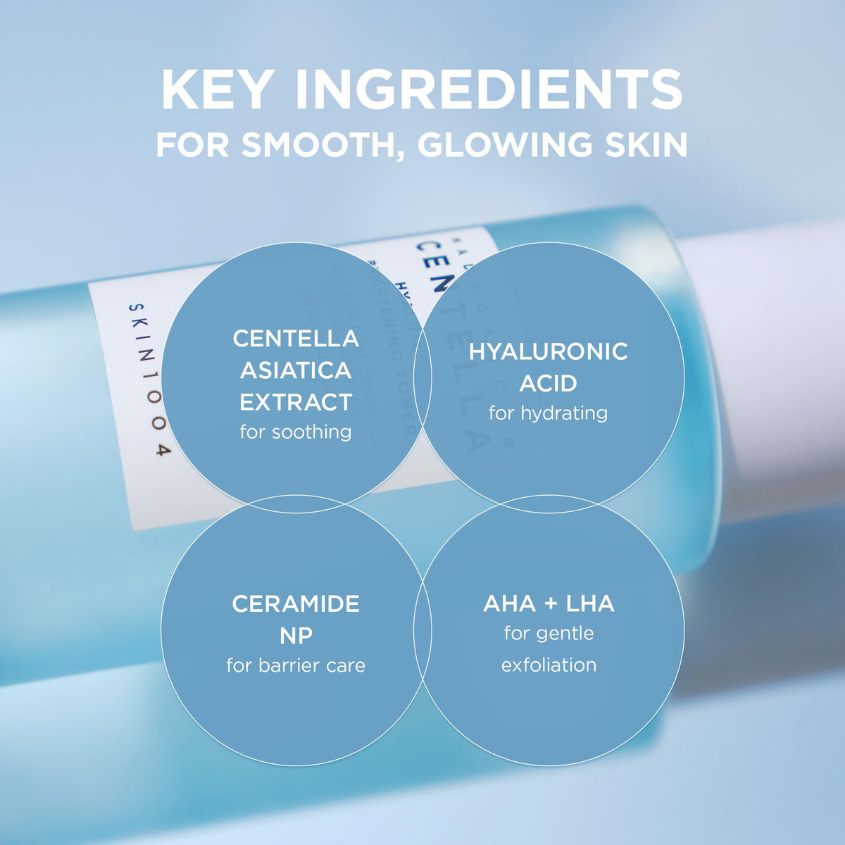 SKIN1004 Hyalu-Cica Balancing Toner application on cotton pad