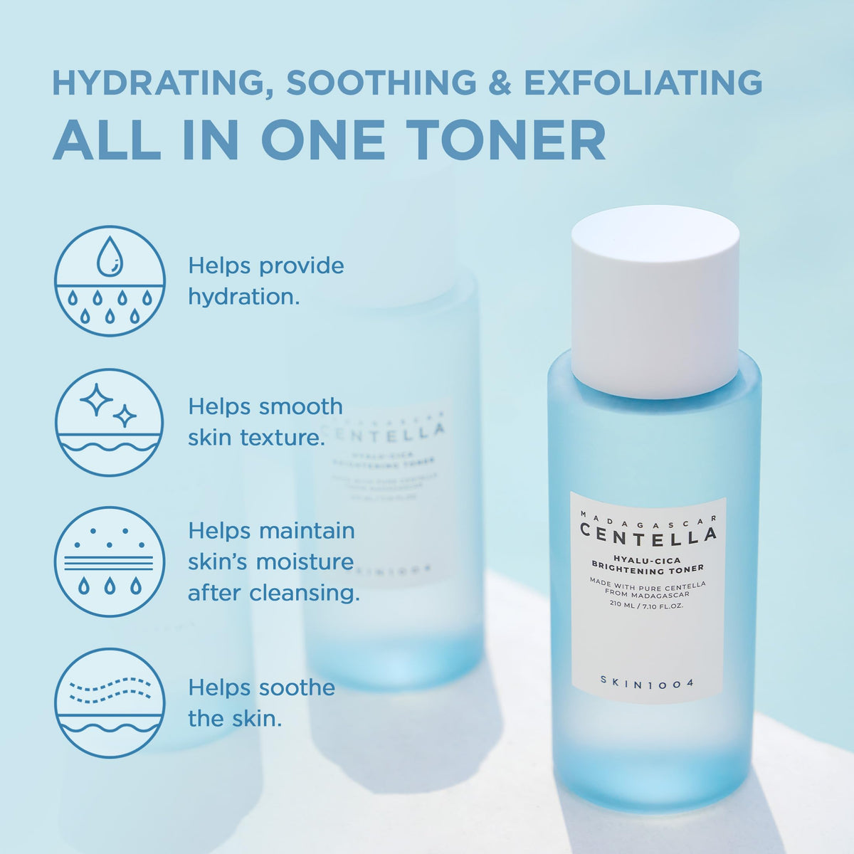 SKIN1004 Hyalu-Cica Balancing Toner in lifestyle setting