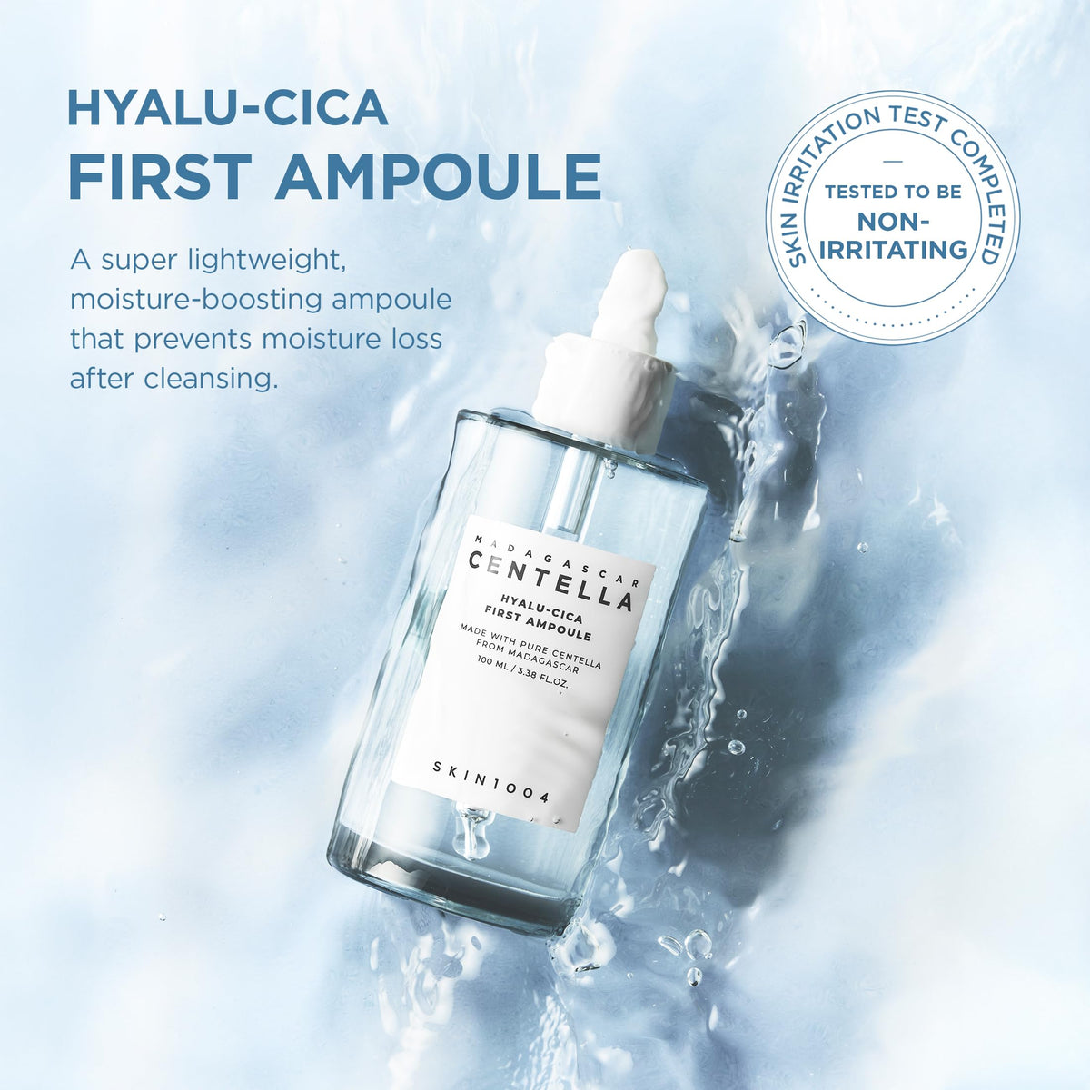 SKIN1004 Hyalu-Cica First Ampoule 50ml bottle with dropper