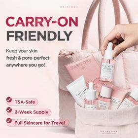 SKIN1004 Madagascar Centella Poremizing Travel Kit open with products displayed