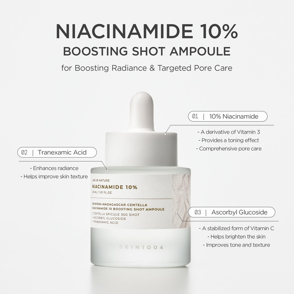SKIN1004 Niacinamide 10% Ampoule bottle close-up
