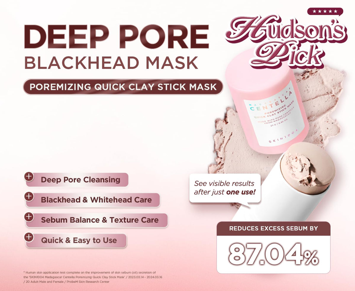 SKIN1004 Poremizing Quick Clay Stick Mask application on skin