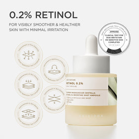 SKIN1004 Retinol 0.2% Ampoule application on skin