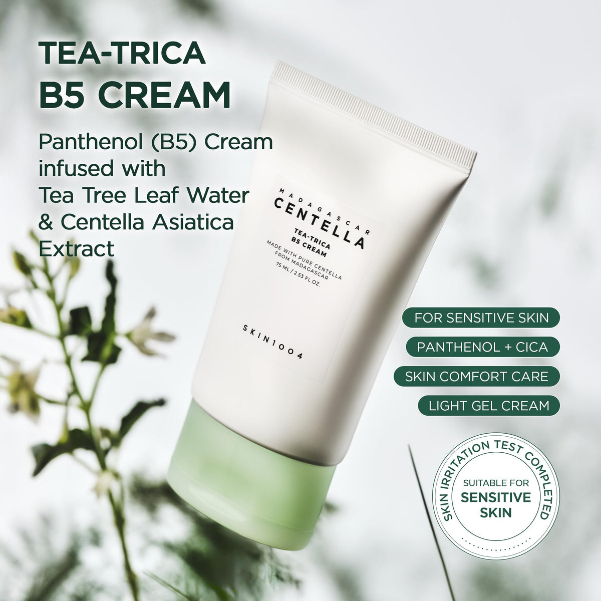 SKIN1004 Tea-Trica B5 Cream with natural ingredients