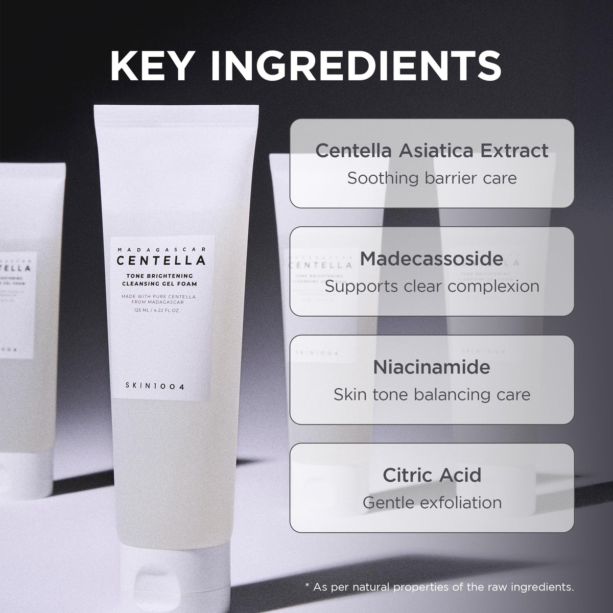 SKIN1004 Tone Balancing Cleansing Gel Foam 125ml texture close-up