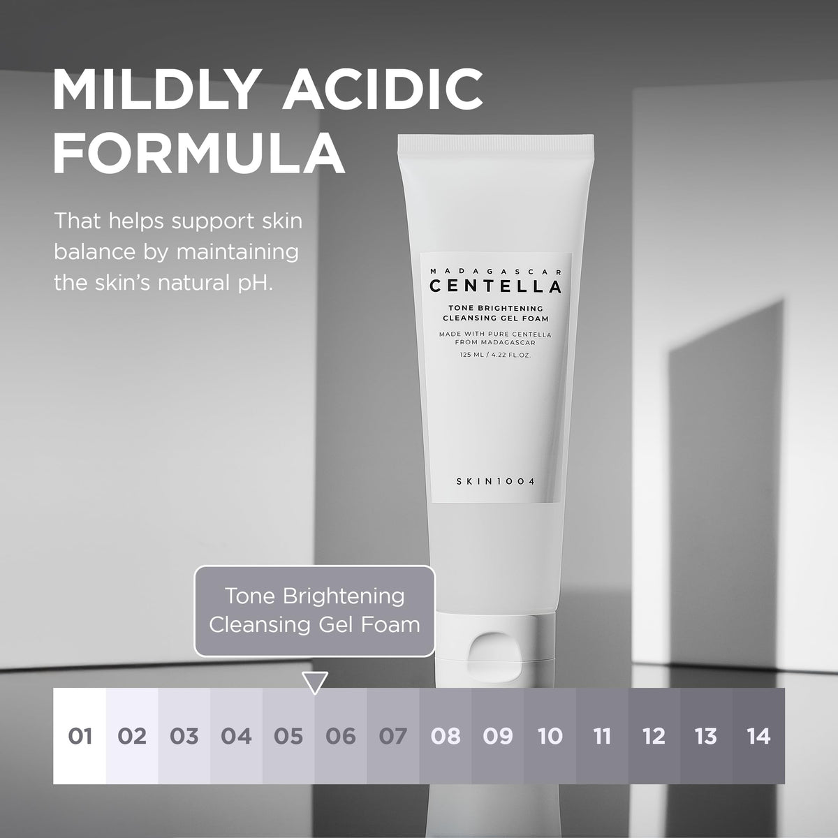 SKIN1004 Tone Balancing Cleansing Gel Foam 125ml with ingredients