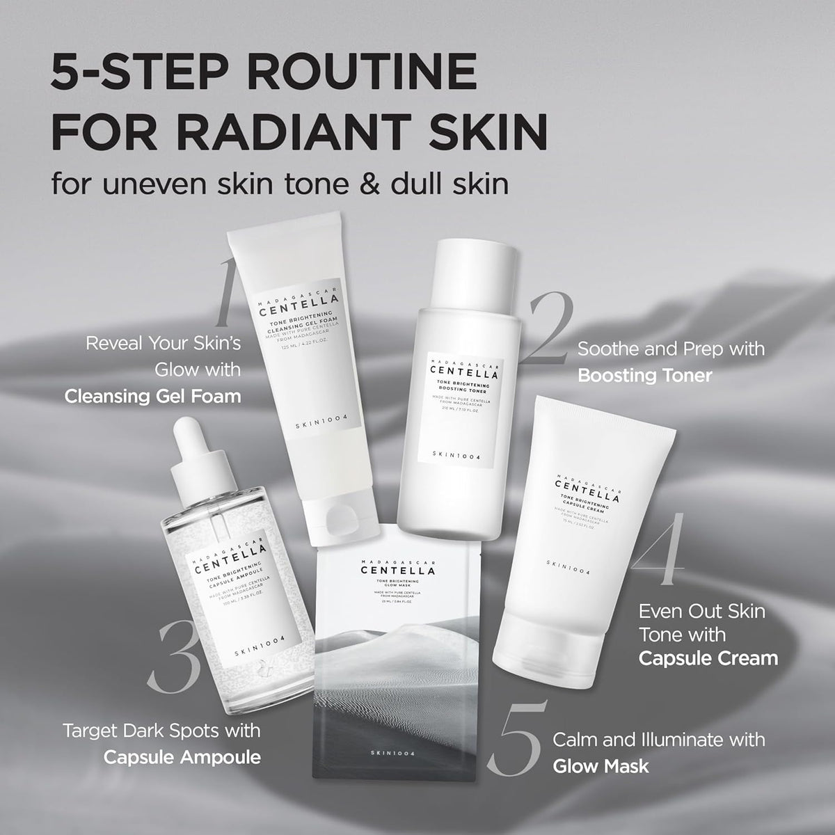 SKIN1004 Toner application on hand