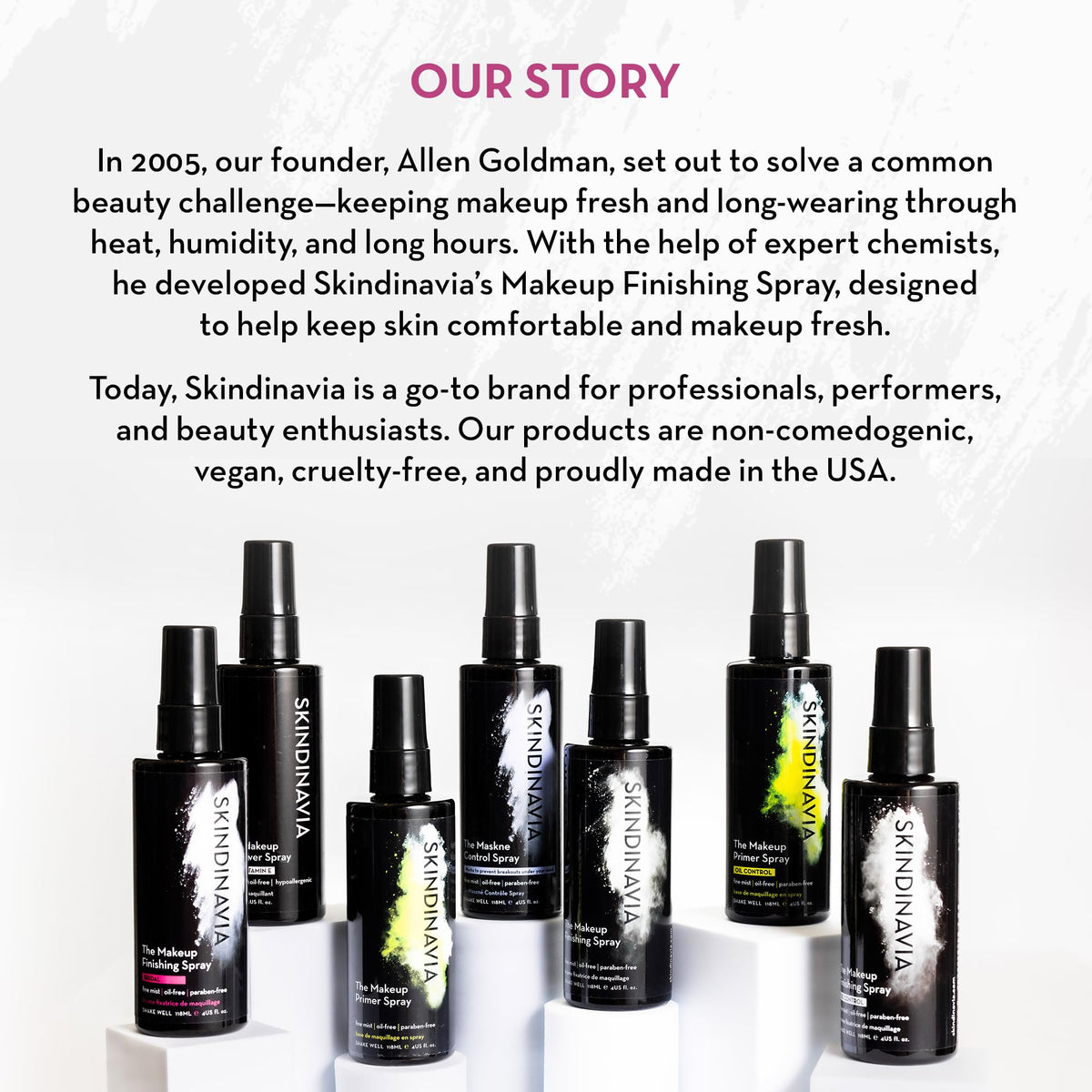 SKINDINAVIA Bridal Setting Spray application demonstration