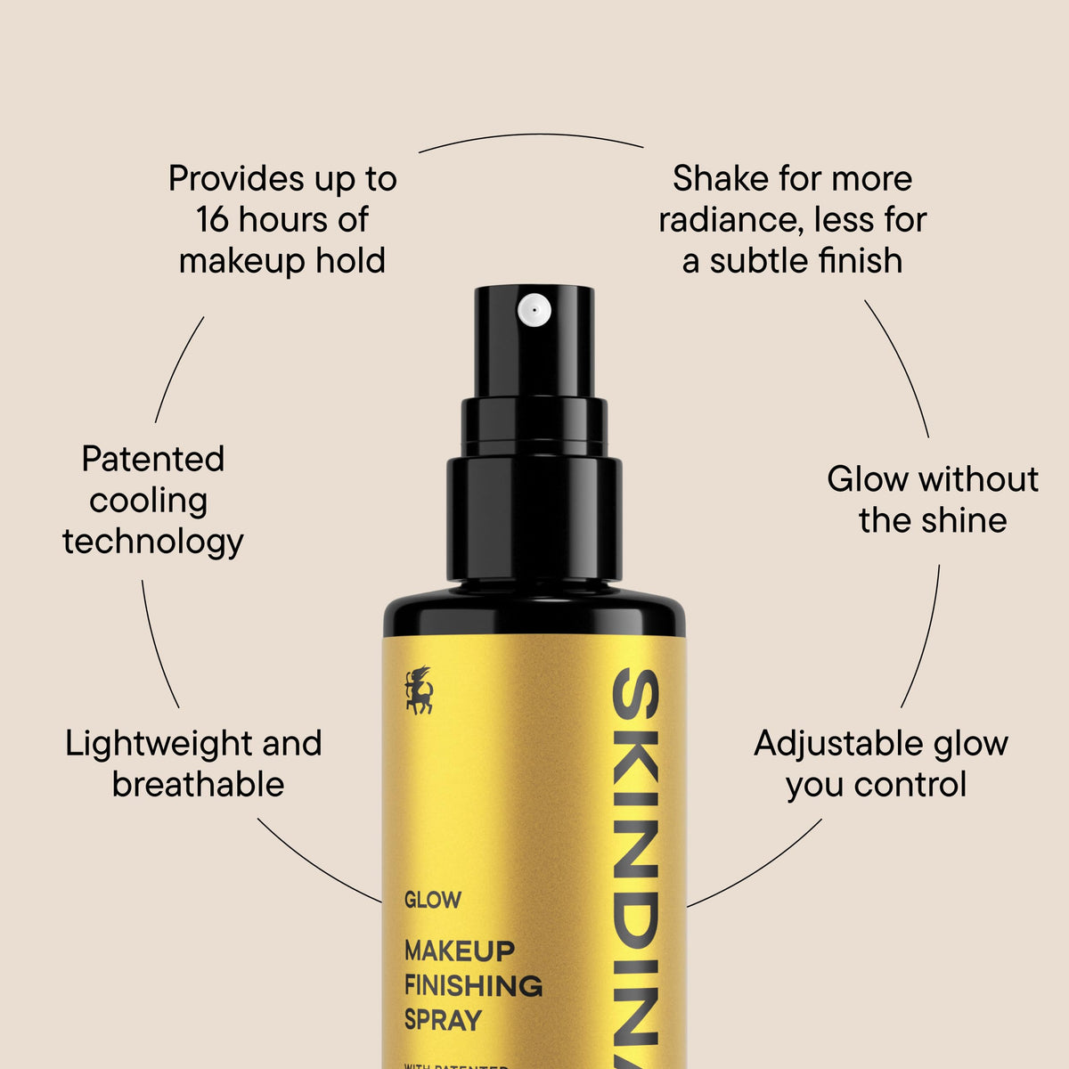 SKINDINAVIA Glow Makeup Setting Spray nozzle close-up
