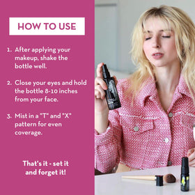 SKINDINAVIA Makeup Finishing Spray on vanity