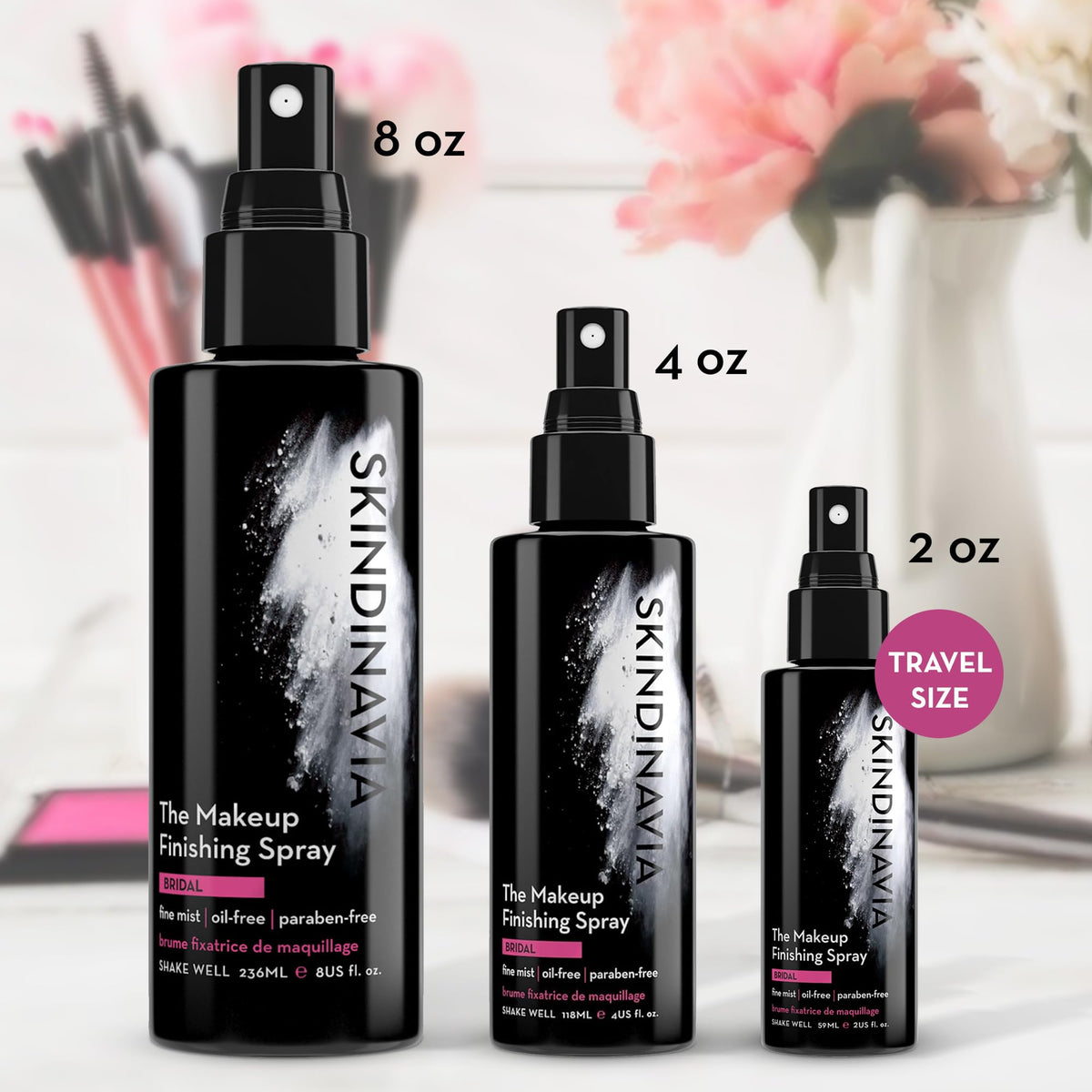 SKINDINAVIA Makeup Setting Spray 2 oz in lifestyle scene