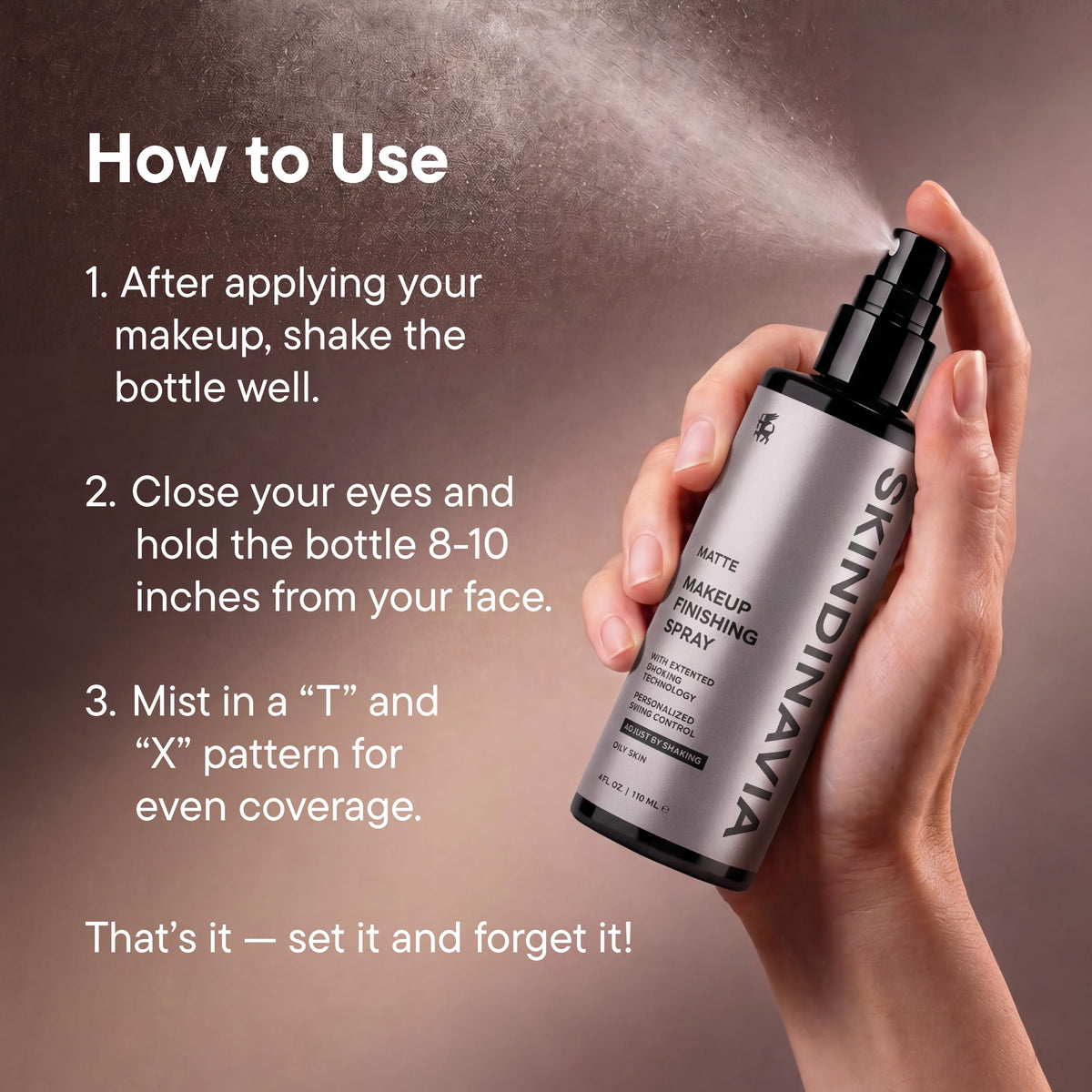 SKINDINAVIA Matte Makeup Setting Spray in lifestyle setting