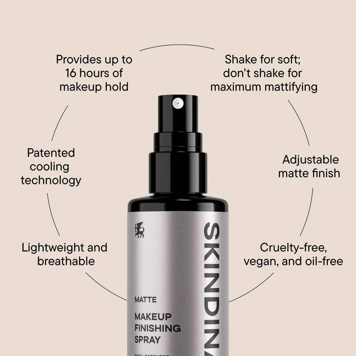 SKINDINAVIA Matte Makeup Setting Spray with fine mist nozzle