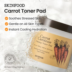 SKINFOOD Carrot Carotene Toner Pads opened showing pads
