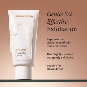SkinMedica AHA/BHA Exfoliating Face Wash 6 Fl Oz side view