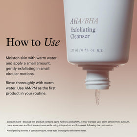 SkinMedica AHA/BHA Exfoliating Face Wash in bathroom setting