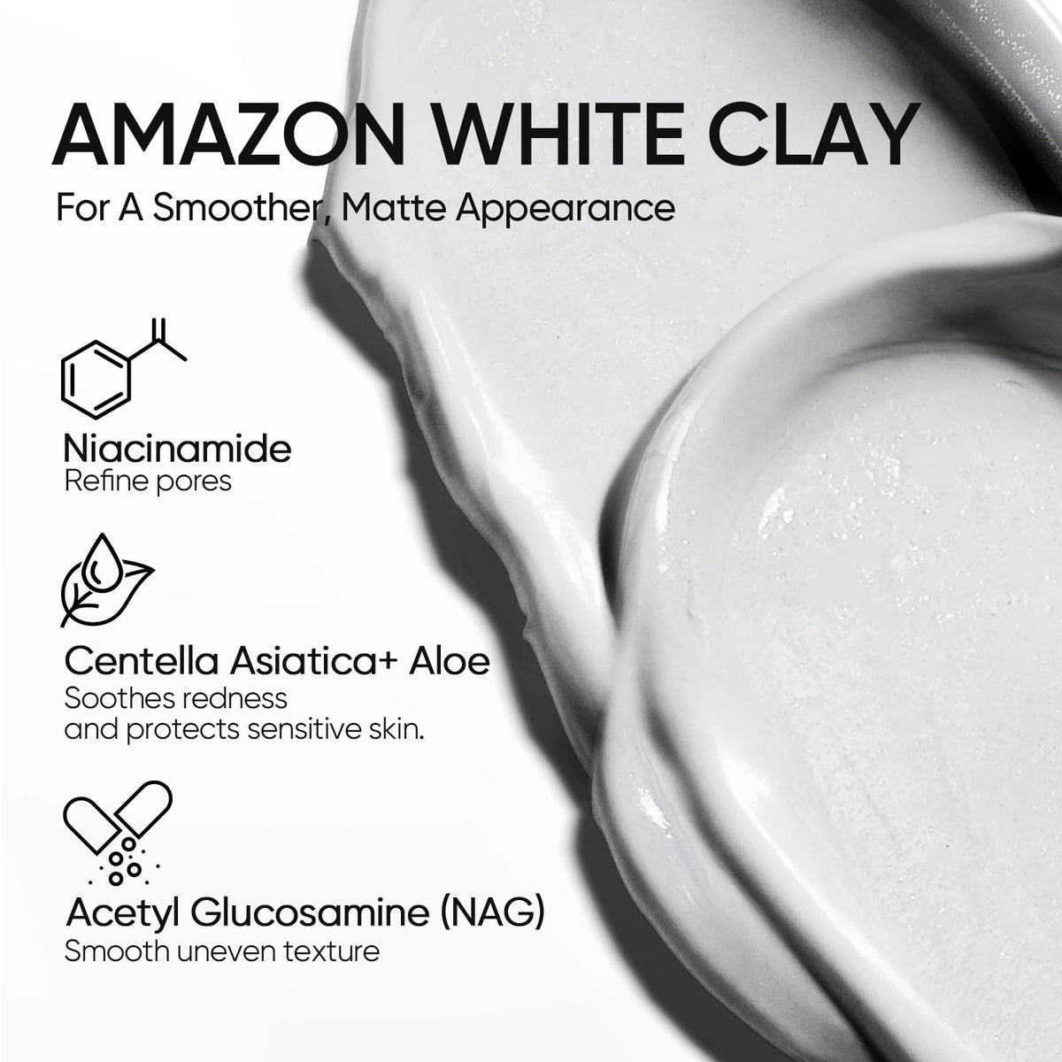 SKINTIFIC Amazonian White Clay Mask Stick ingredients list