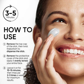 SKINTIFIC Amazonian White Clay Mask Stick with volcanic soil