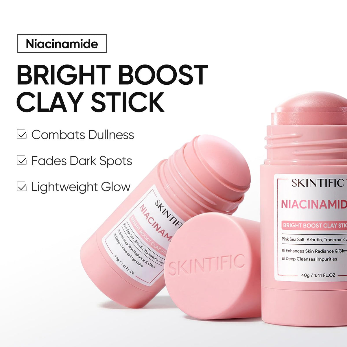 SKINTIFIC Bright support Face Mask Stick being applied on skin