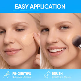 SKINTIFIC Daily Filter Perfect Skin Tinted BB Cream #02 Ivory blended on skin