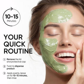 SKINTIFIC Mugwort Clay Stick Face Mask showing texture