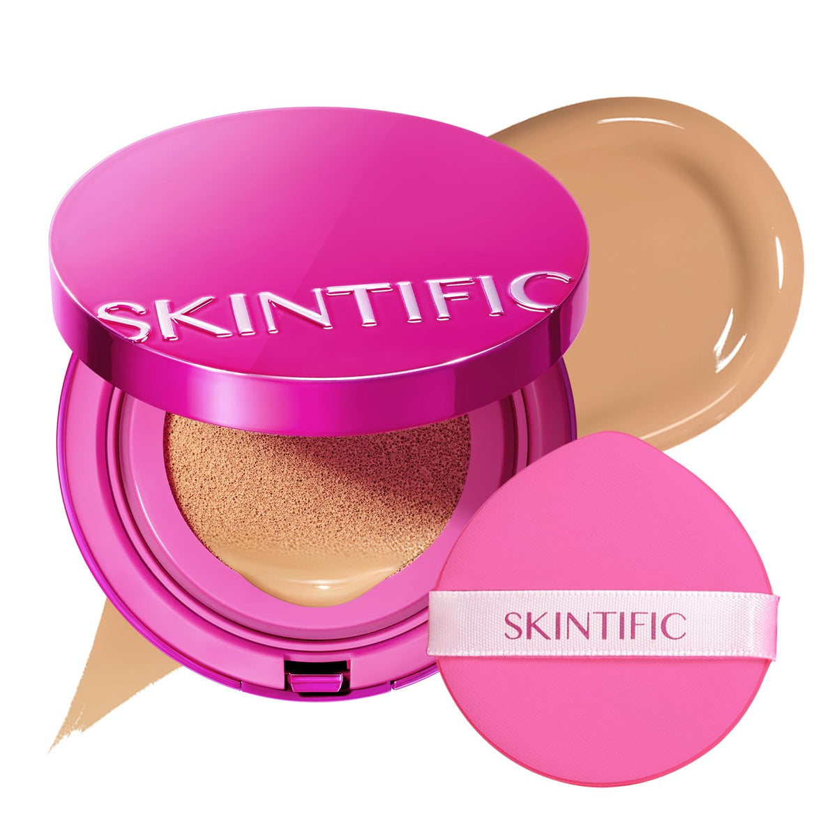 SKINTIFIC Pink Cushion Foundation 04 Beige front view