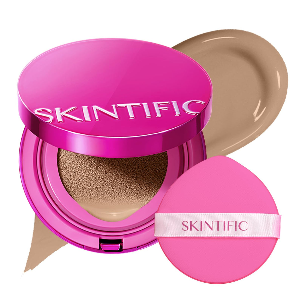SKINTIFIC Pink Cushion Foundation 05 Sand front view