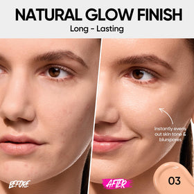 SKINTIFIC Pink Cushion Foundation compact open showing cushion