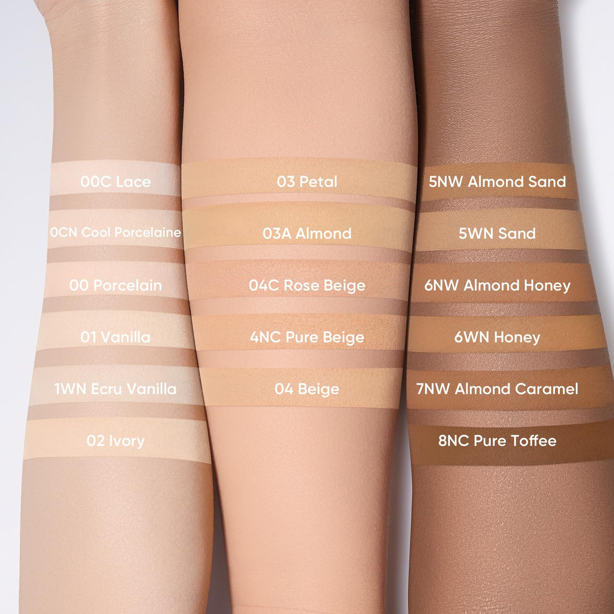 SKINTIFIC Ultra Cover Powder Foundation 03 Petal applied on skin