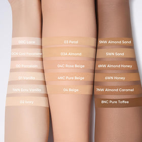 SKINTIFIC Ultra Cover Powder Foundation 03 Petal applied on skin