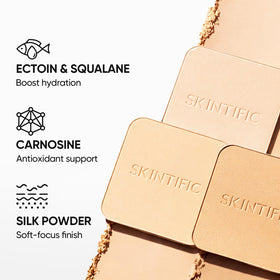 SKINTIFIC Ultra Cover Powder Foundation 03 Petal in use