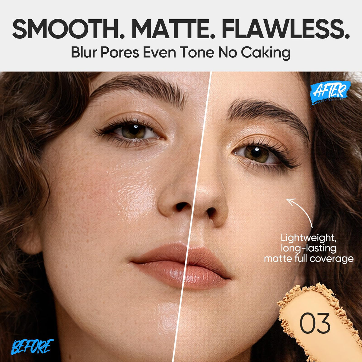 SKINTIFIC Ultra Cover Powder Foundation 03 Petal packaging