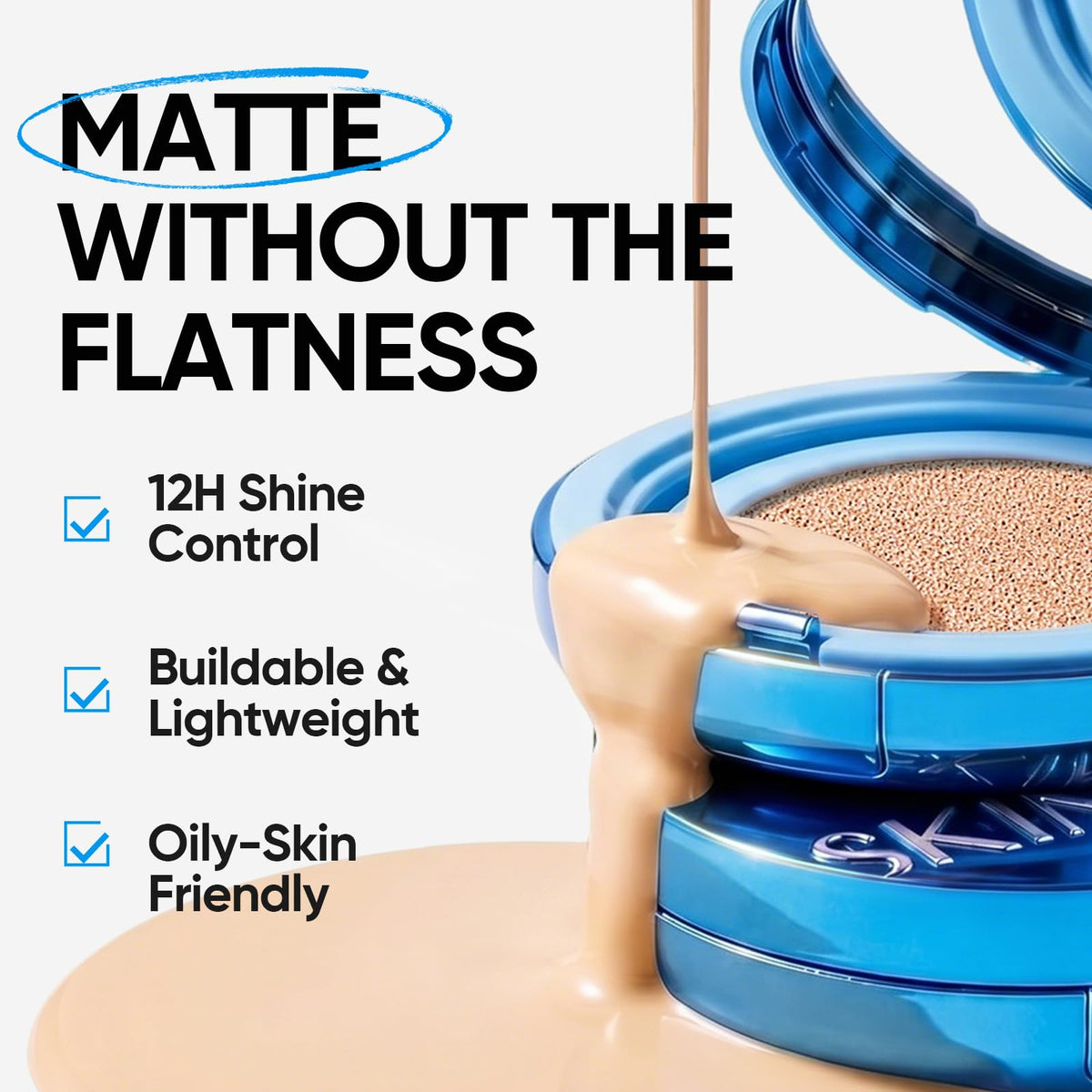 SKINTIFIC Velvet Matte Cushion Foundation applicator