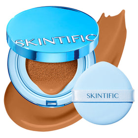 SKINTIFIC Velvet Matte Cushion Foundation Blue #07N Soft Caramel front view