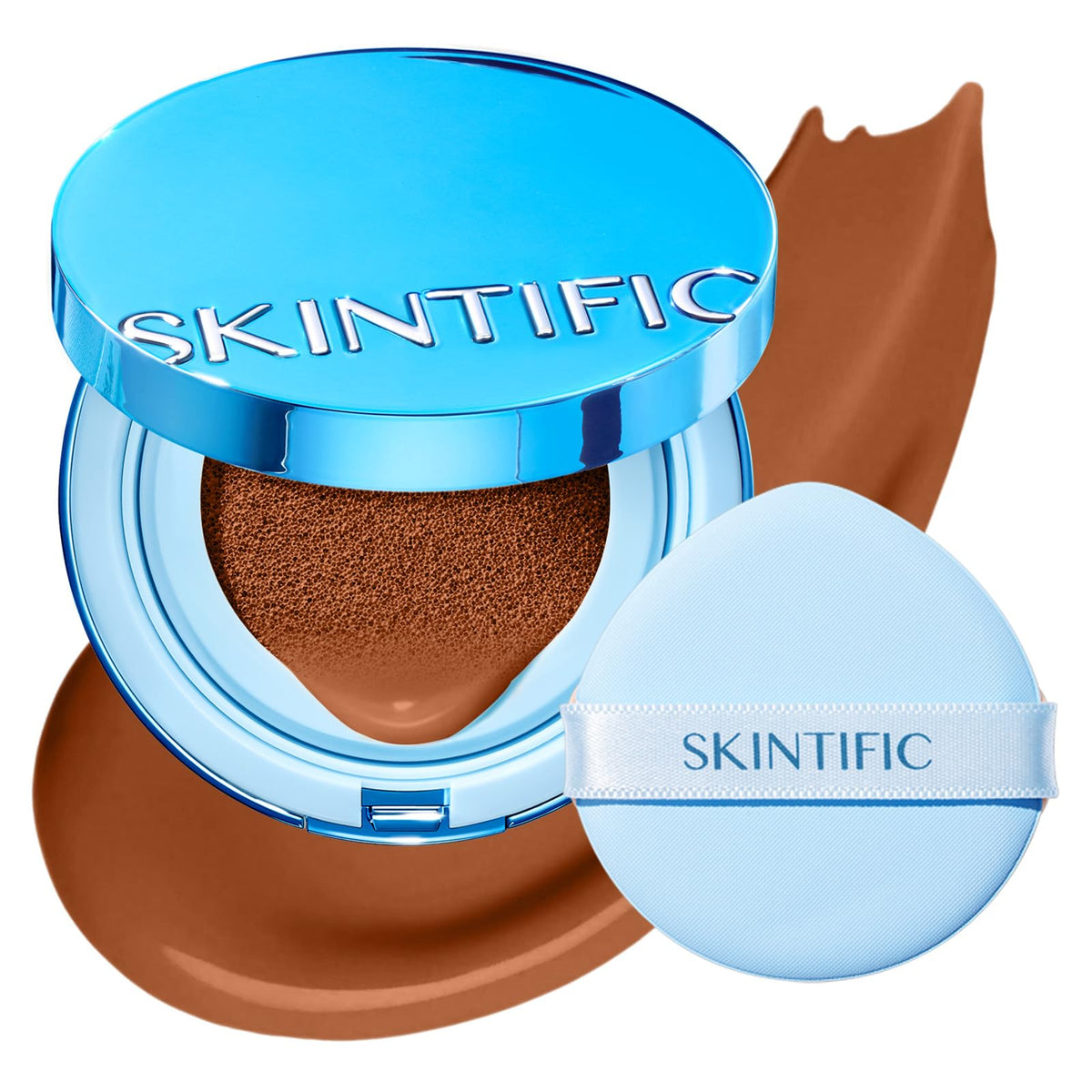 SKINTIFIC Velvet Matte Cushion Foundation Blue #08N front view