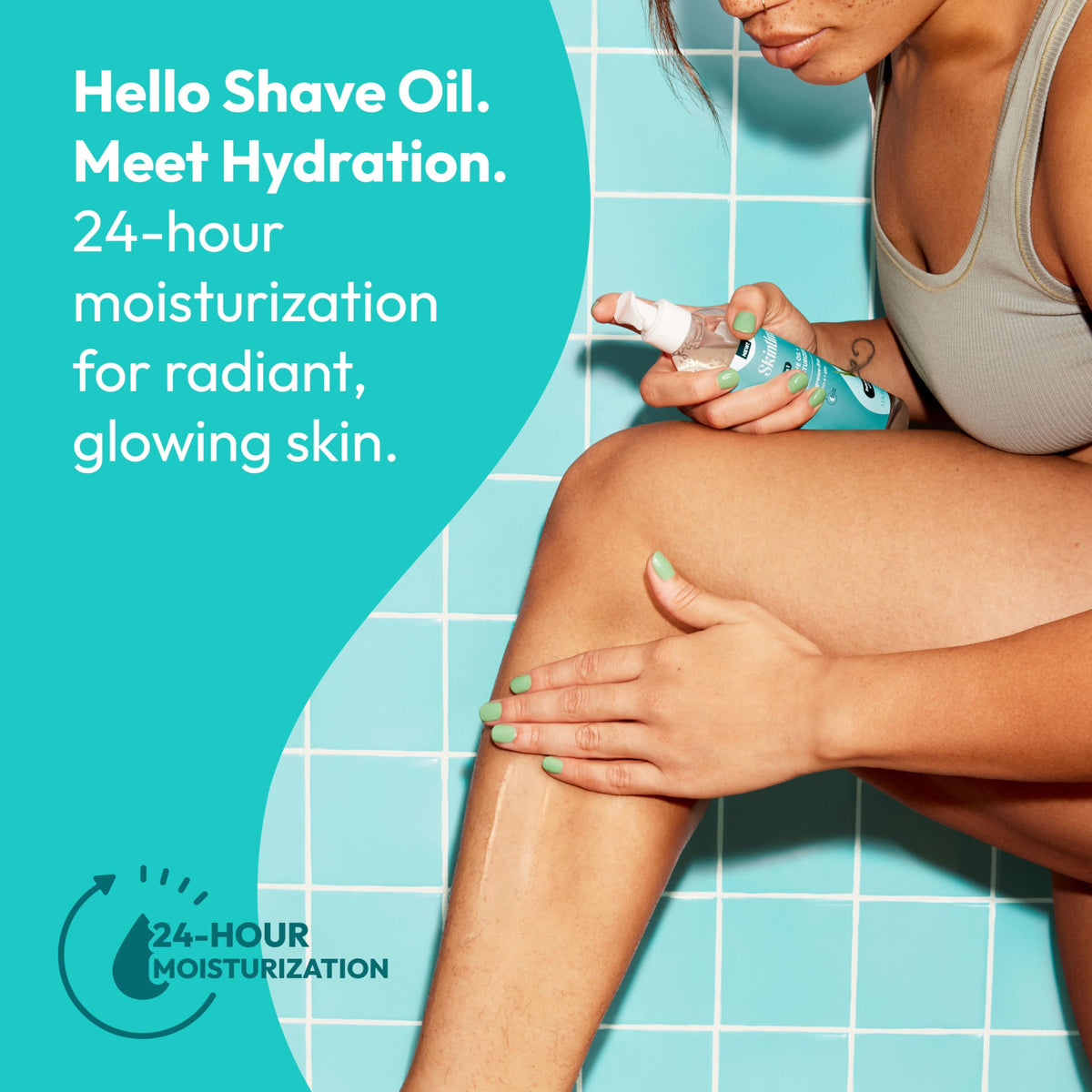 Skintimate 2-in-1 Shave Oil & Moisturizer bottle side view